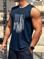 USA Flag Print Tank Top
