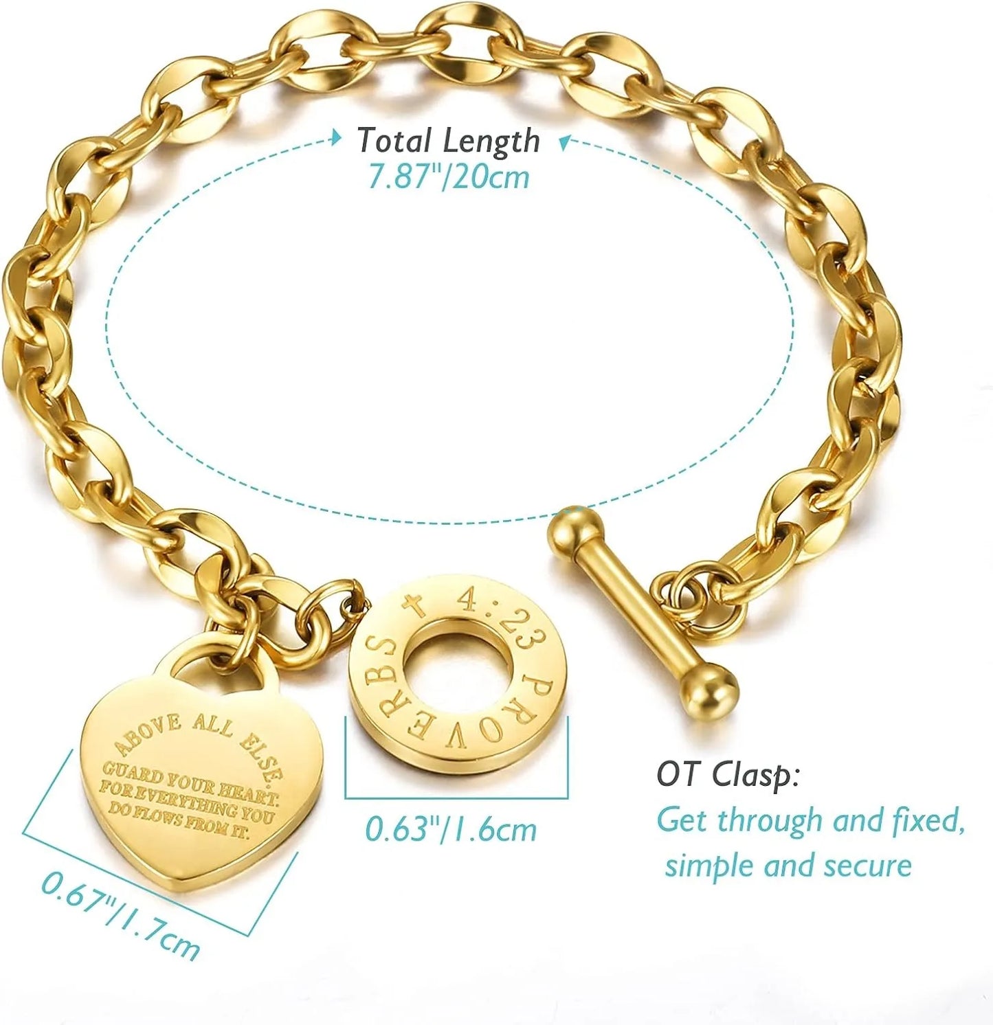 Heart Link Chain Bracelet