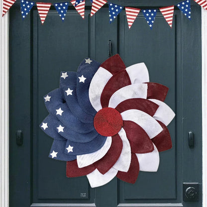 America Patriotic Flag Door Wreath