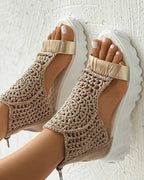 Women Stretch Platform Sandals