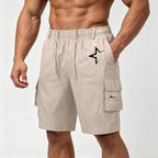 Quick-Dry Star Print Cargo Shorts