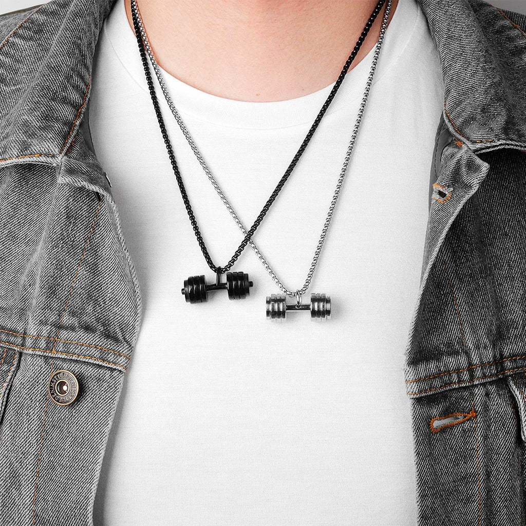 Metal Town Dumbbell Necklace