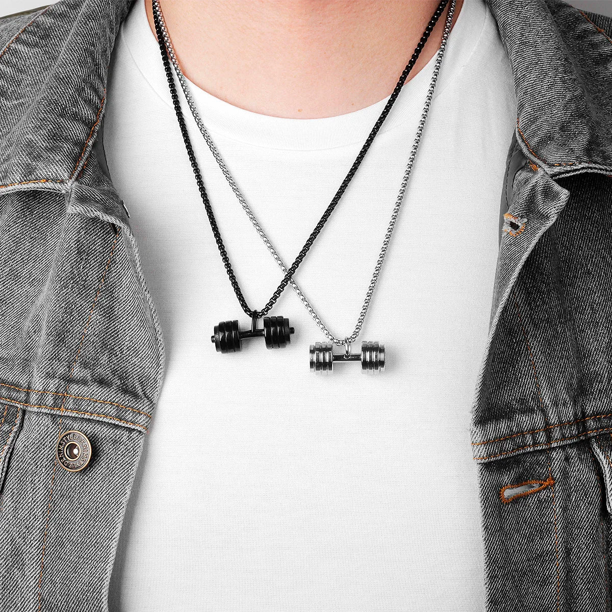 Metal Town Dumbbell Necklace