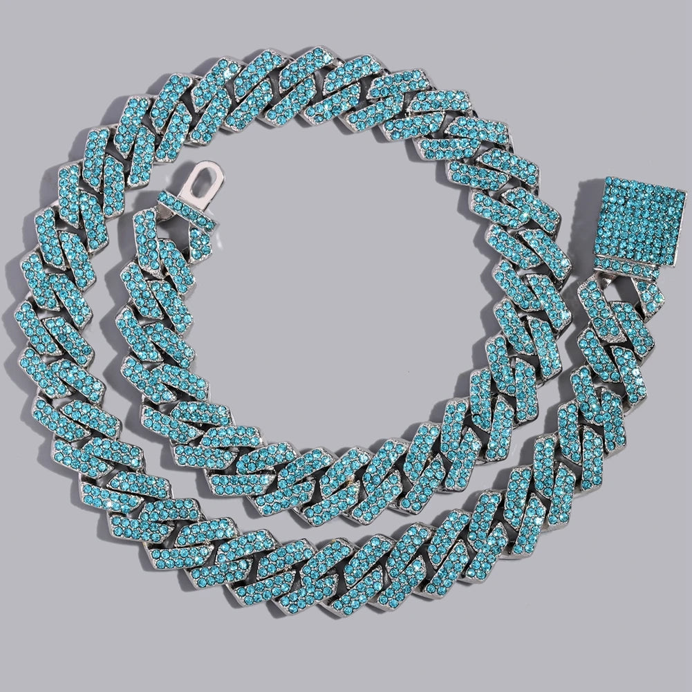 SUBOLLOW Blue Crystal Necklace