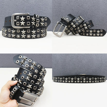Heavy duty leather belt
