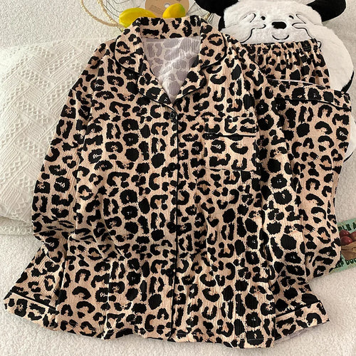 Bold Leopard Print Classic Pajama Set