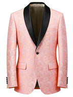 Paisley Jacquard Satin Shawl Blazer