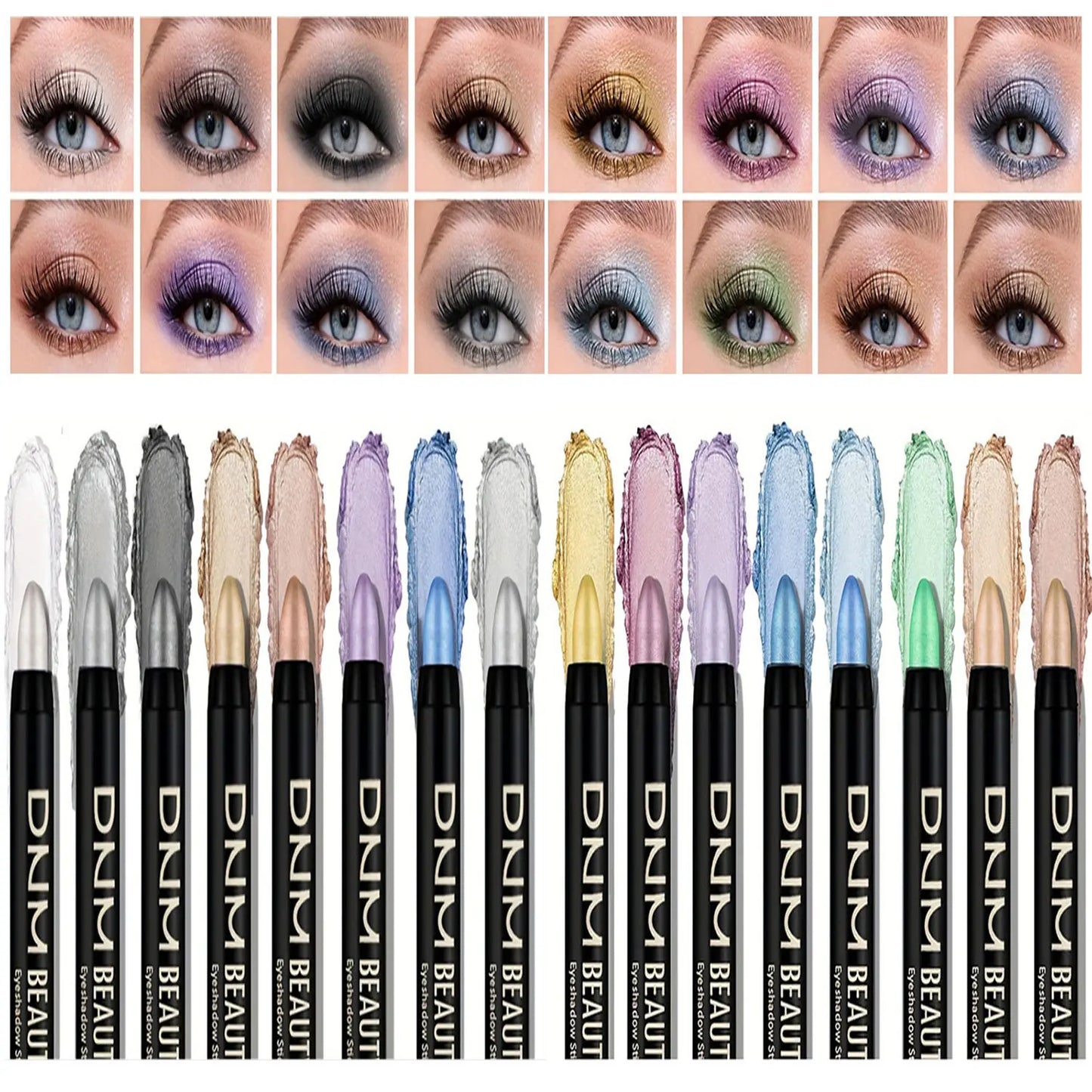 16 Colors Pearlescent Glitter Eyeliner