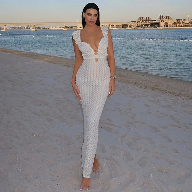 Sleeveless Backless Evening Dress