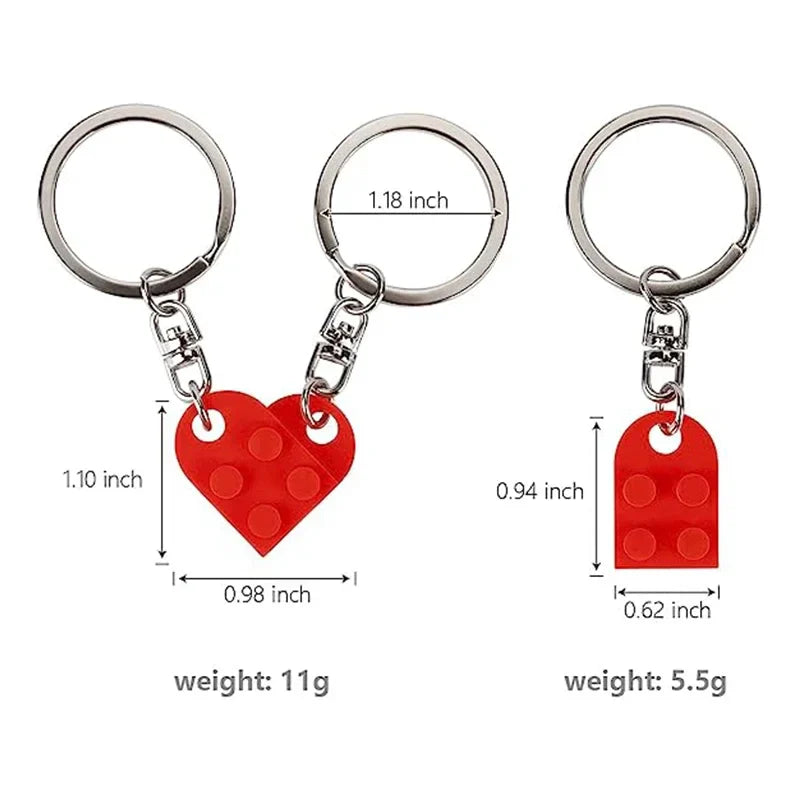 Couples Brick Keychain Set
