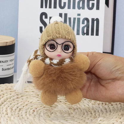 Cute Fluffy Doll Keychain