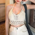 Tassel Spaghetti Strap Crop Top
