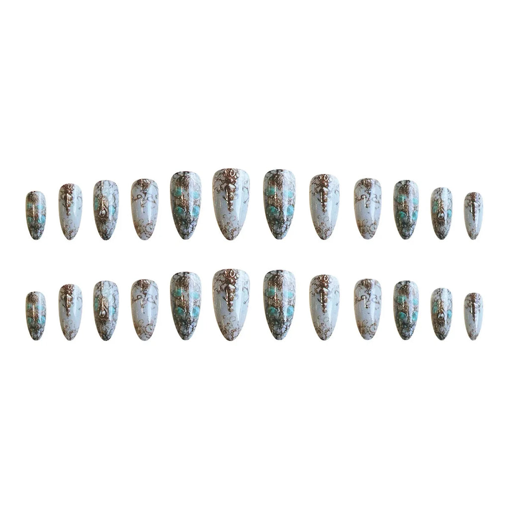 set Medium long fake nails