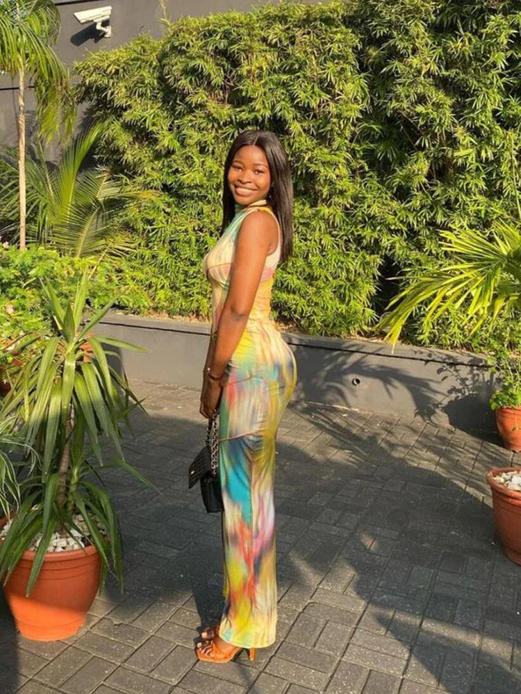 Colorful Patchwork Party Dress