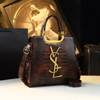Crocodile Print Shoulder Bag