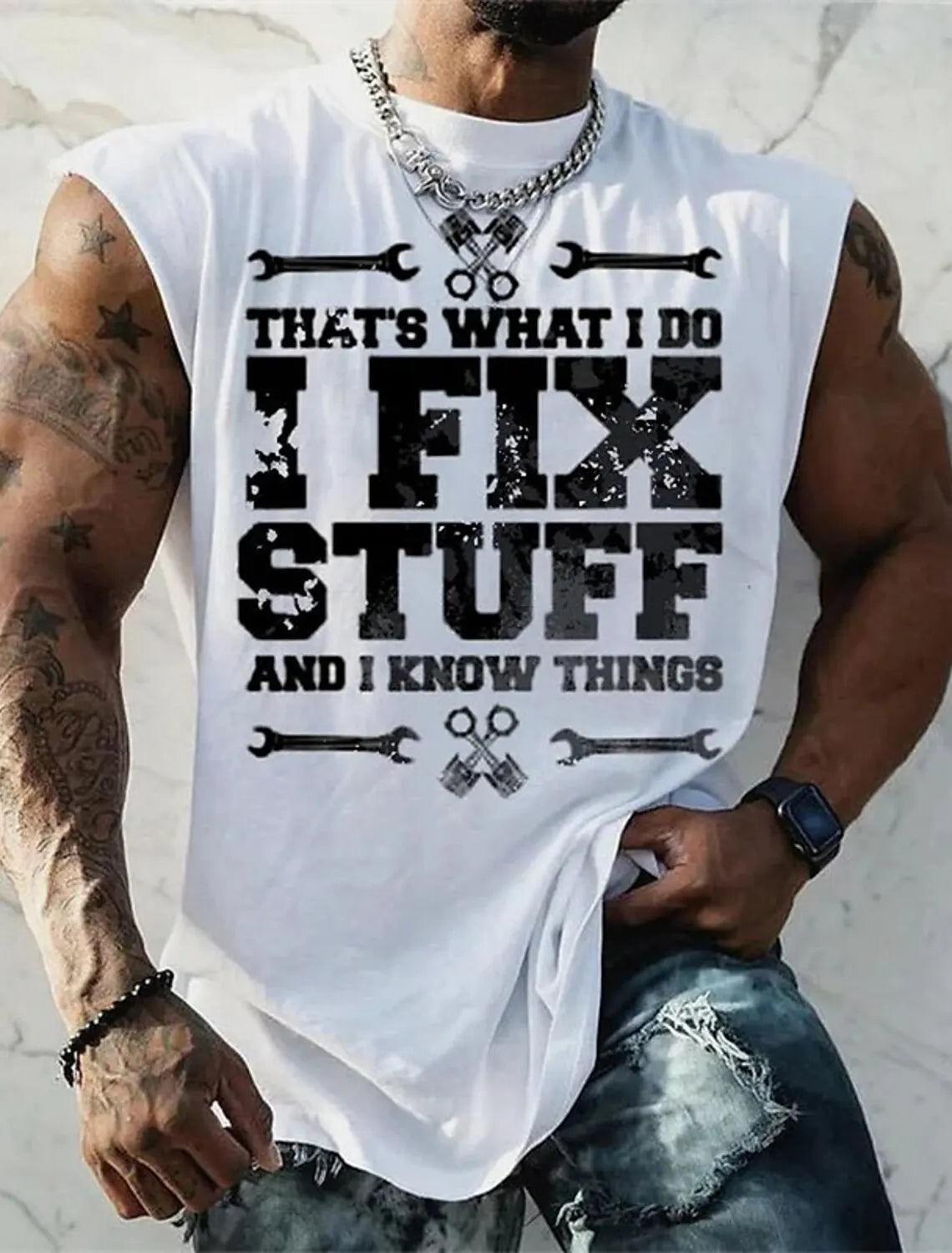 Rudder Graphic Print Tank Top