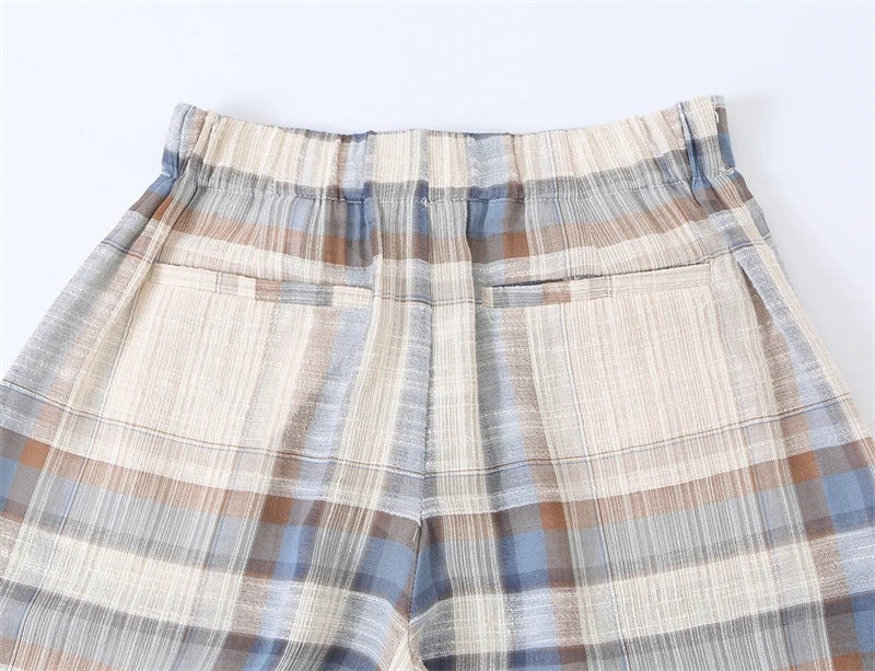 Guobioziy Mesh Bow Straight-Leg Pants