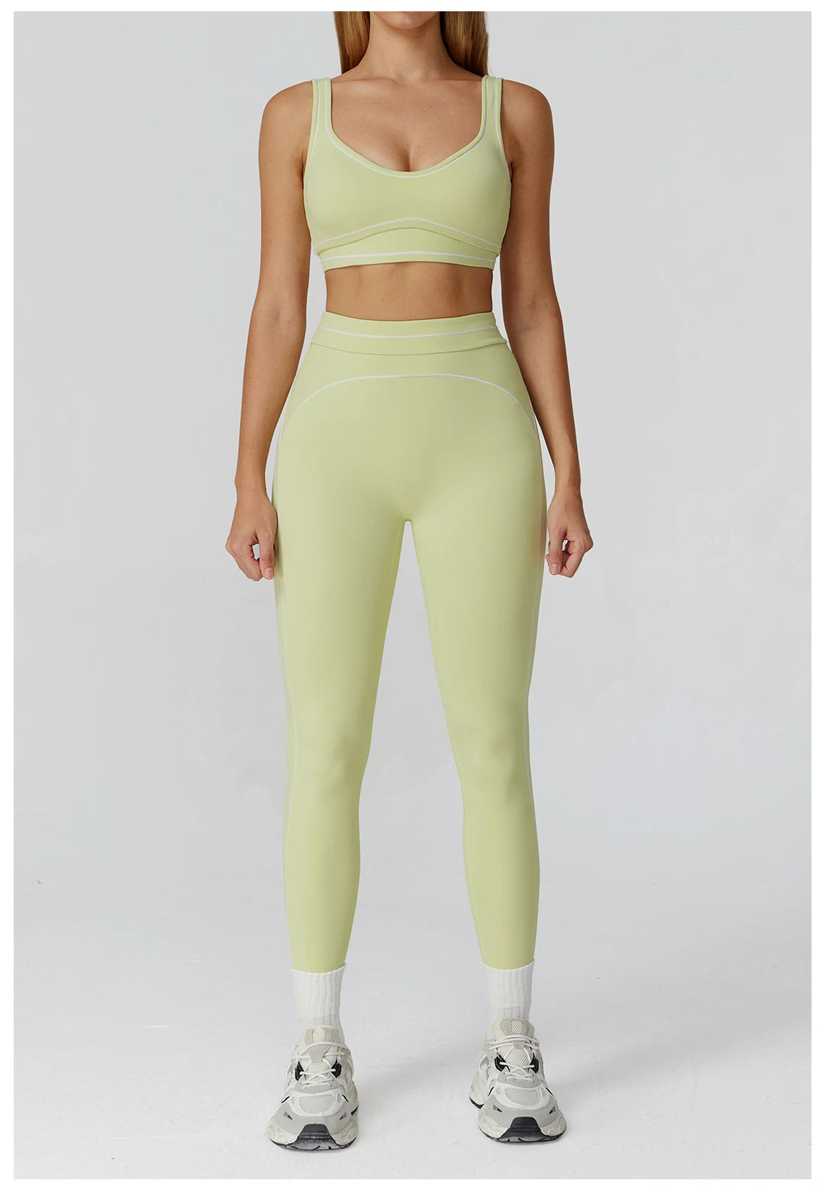 Knit Construction Sleeveless True-To-Size Fit Two-Piece Yoga Set