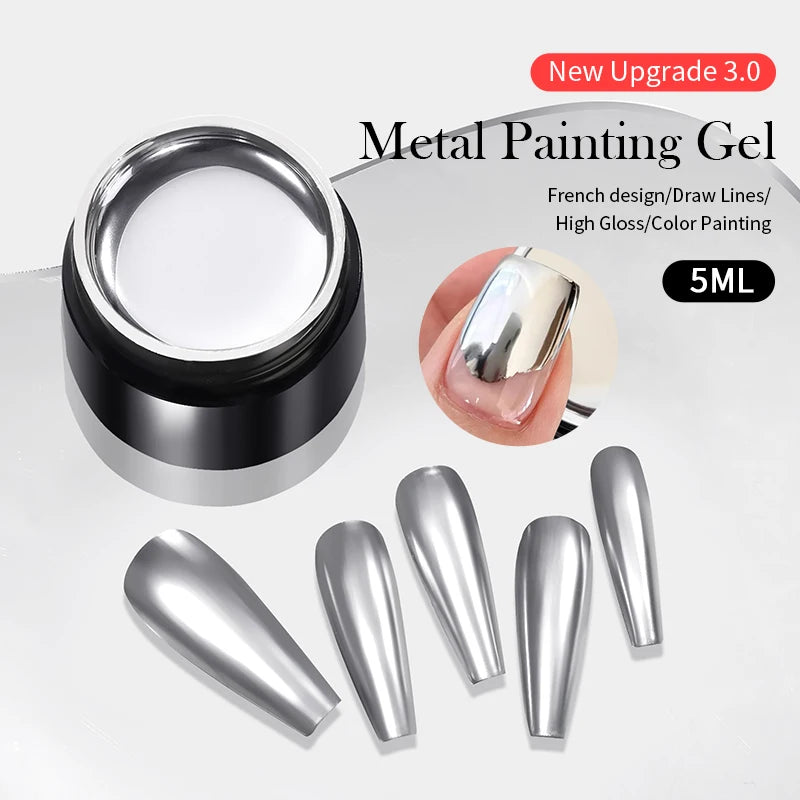 BORN PRETTY Silver Metal Effect
