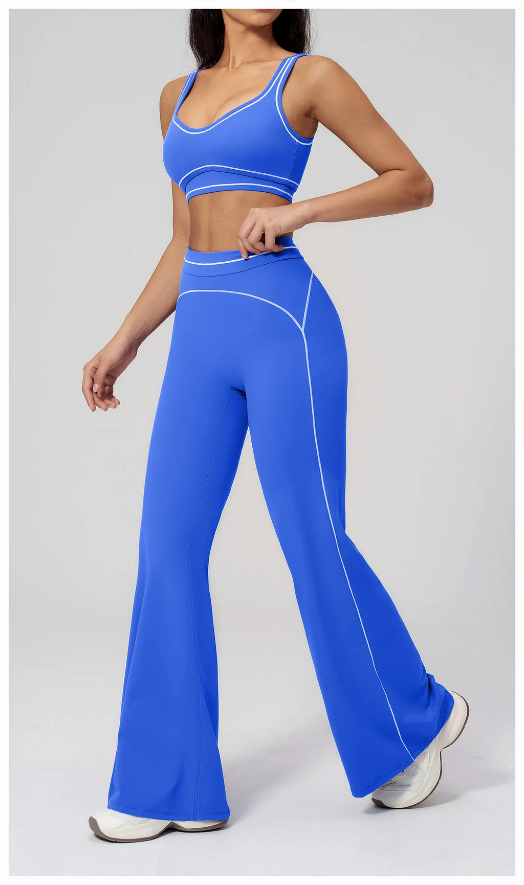 Knit Construction Sleeveless True-To-Size Fit Two-Piece Yoga Set