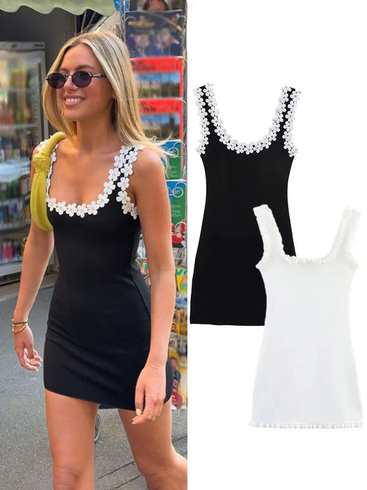 Sleeveless Backless Slim Mini Dress