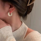 Light Luxury Rhinestone Hoops
