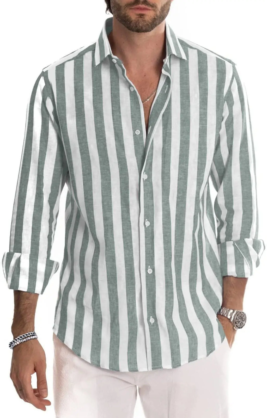 Solid Linen Office Shirt