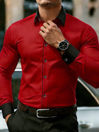 Patchwork Tuxedo Formal Shirt