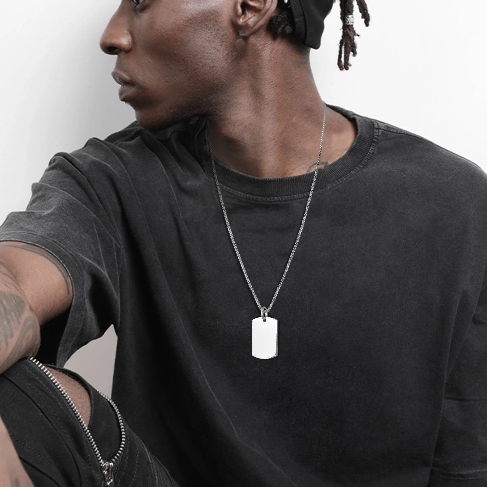 Vnox Military Dog-Tag Necklace