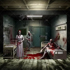 Zombie Explosion Halloween Photography Backdrop