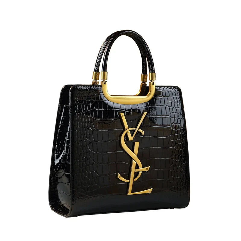 Crocodile Print Shoulder Bag
