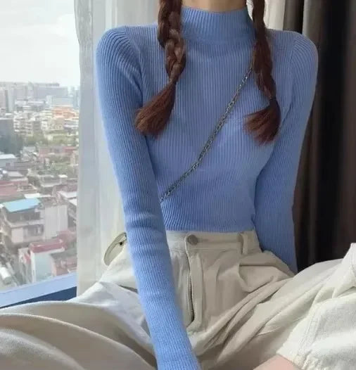 V-Neck Knitted Button Long Dress
