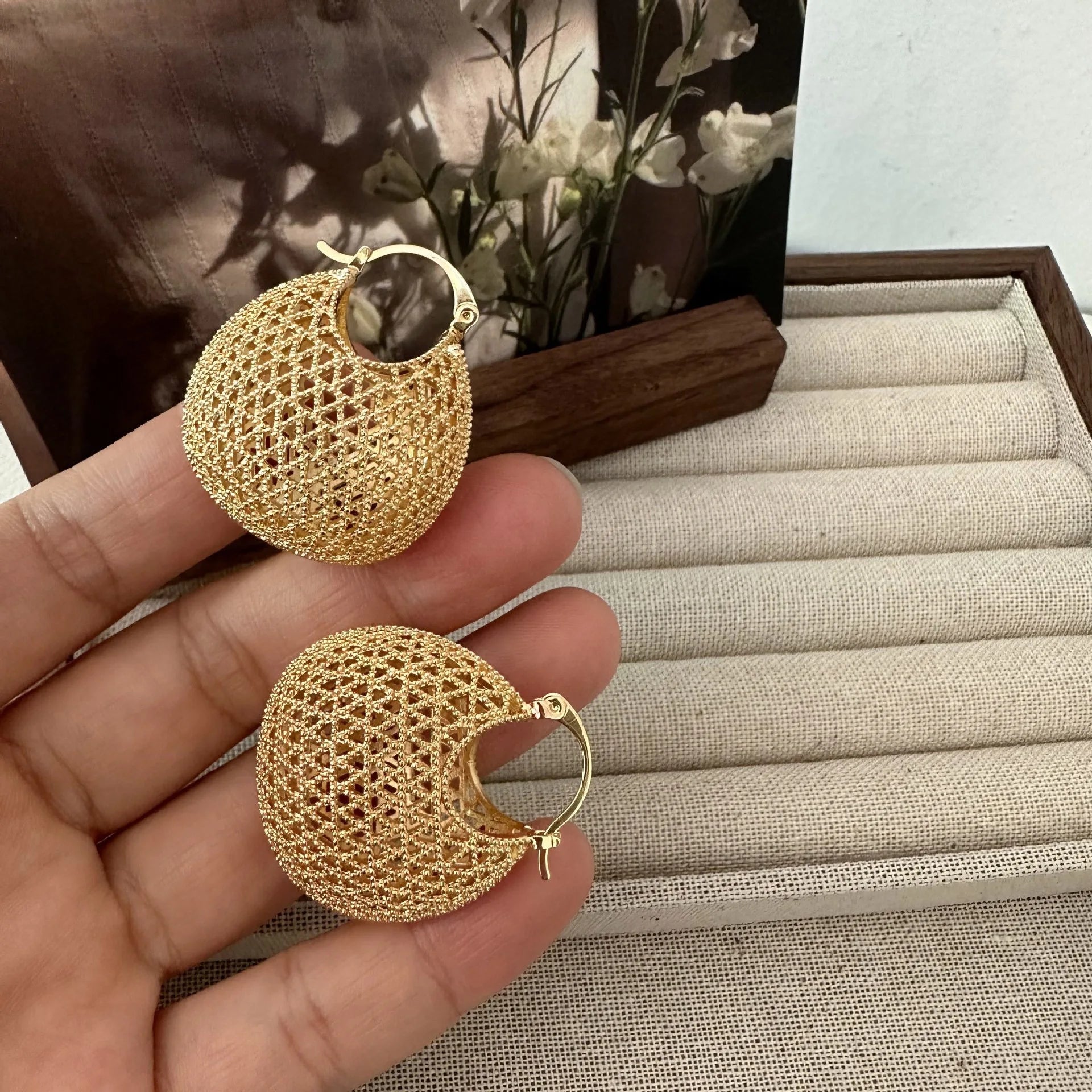 Minimal Silver Ball Hoops