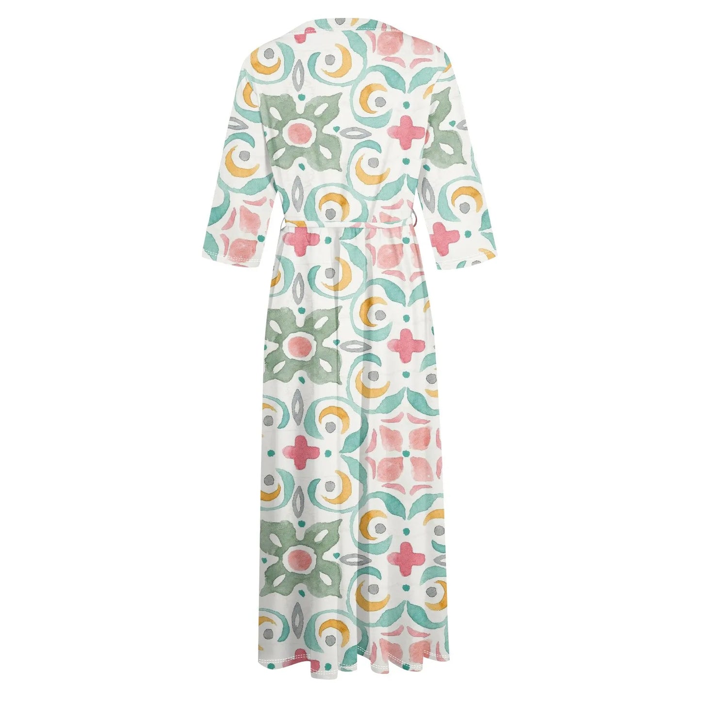 Floral Lapel Party Dress