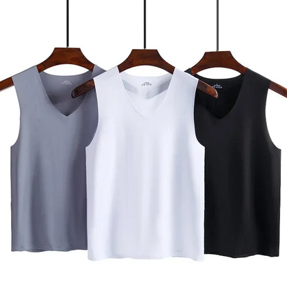 Men V-Neck Seamless Tank