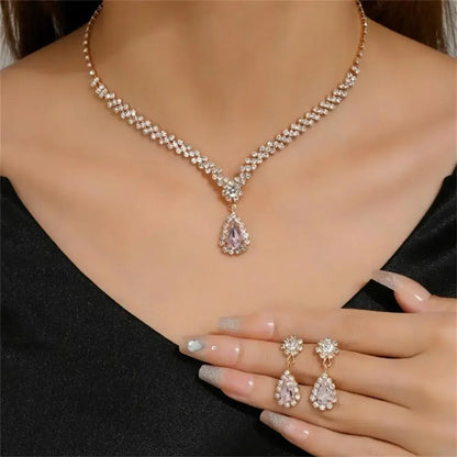 Elegant Rhinestone Jewelry Set