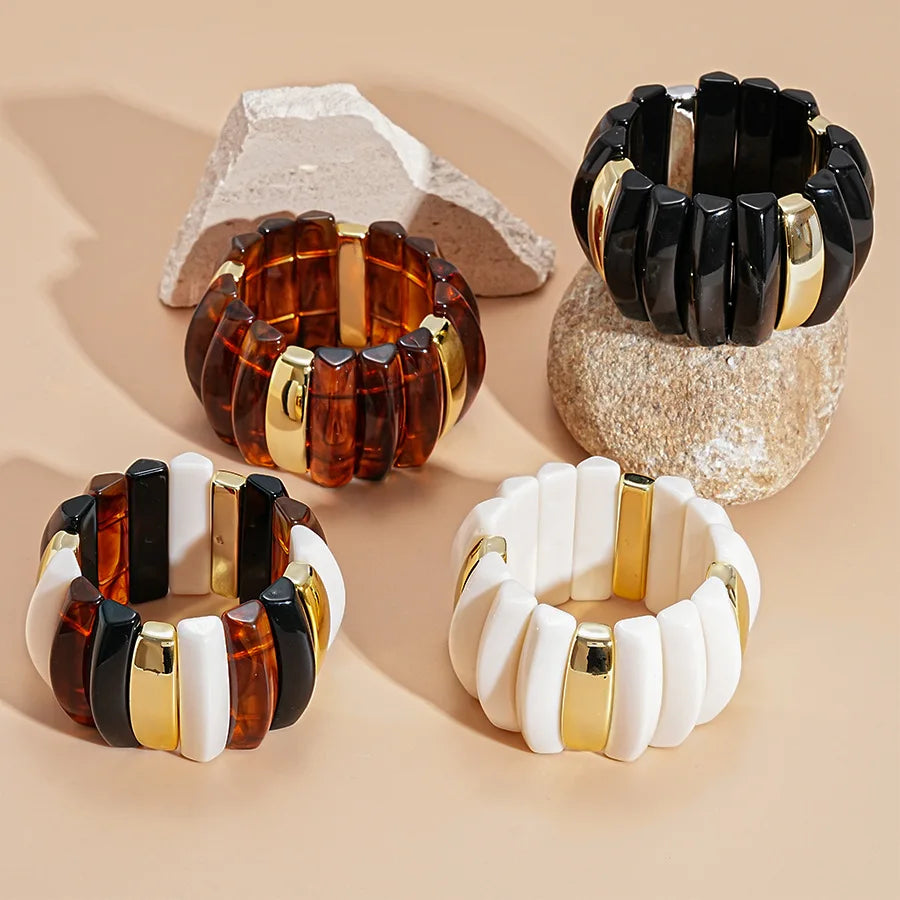 Acrylic Elastic Geometric Bracelet