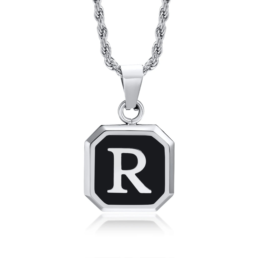 Initials Letter Pendant Necklace
