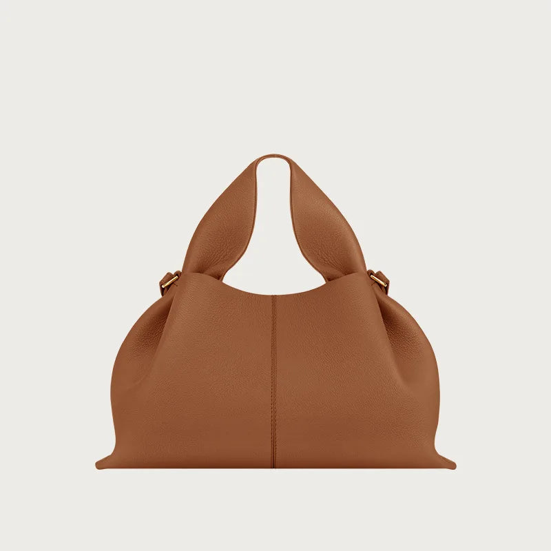 Pleated Leather Crossbody Bag