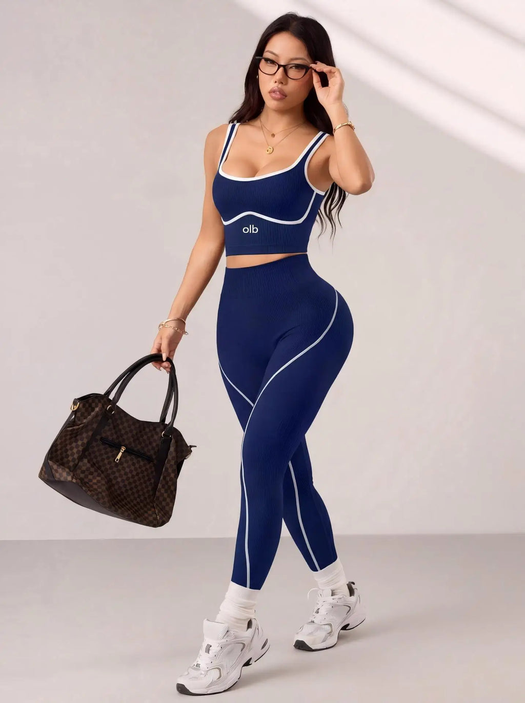 Legging-Style Solid Sleeveless True-To-Size Fit Two-Piece Yoga Set