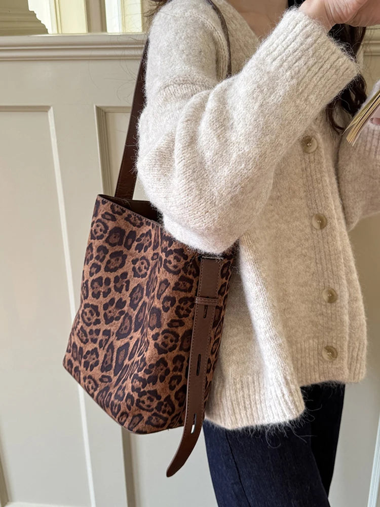 PU Bucket Shoulder Bag for Women