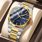 POEDAGAR Silver Steel Quartz Watch