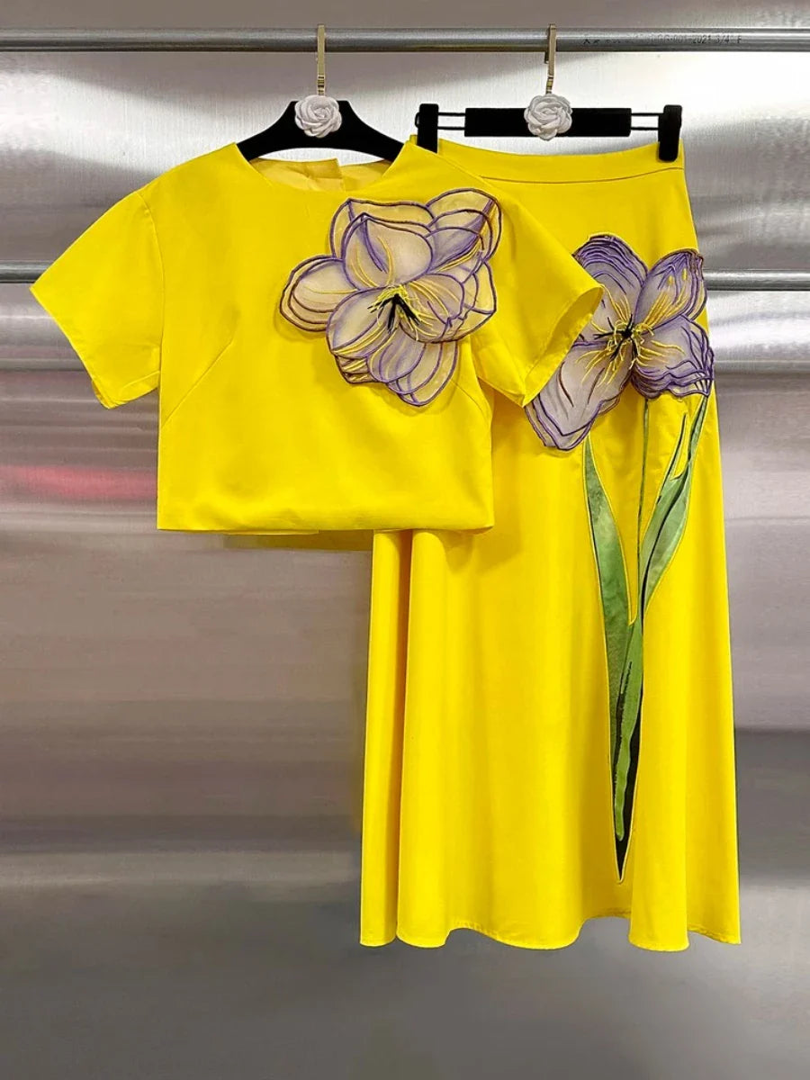 Yellow Spliced Summer Set