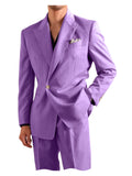 Linen Peak-Lapel One-Button Suit Set