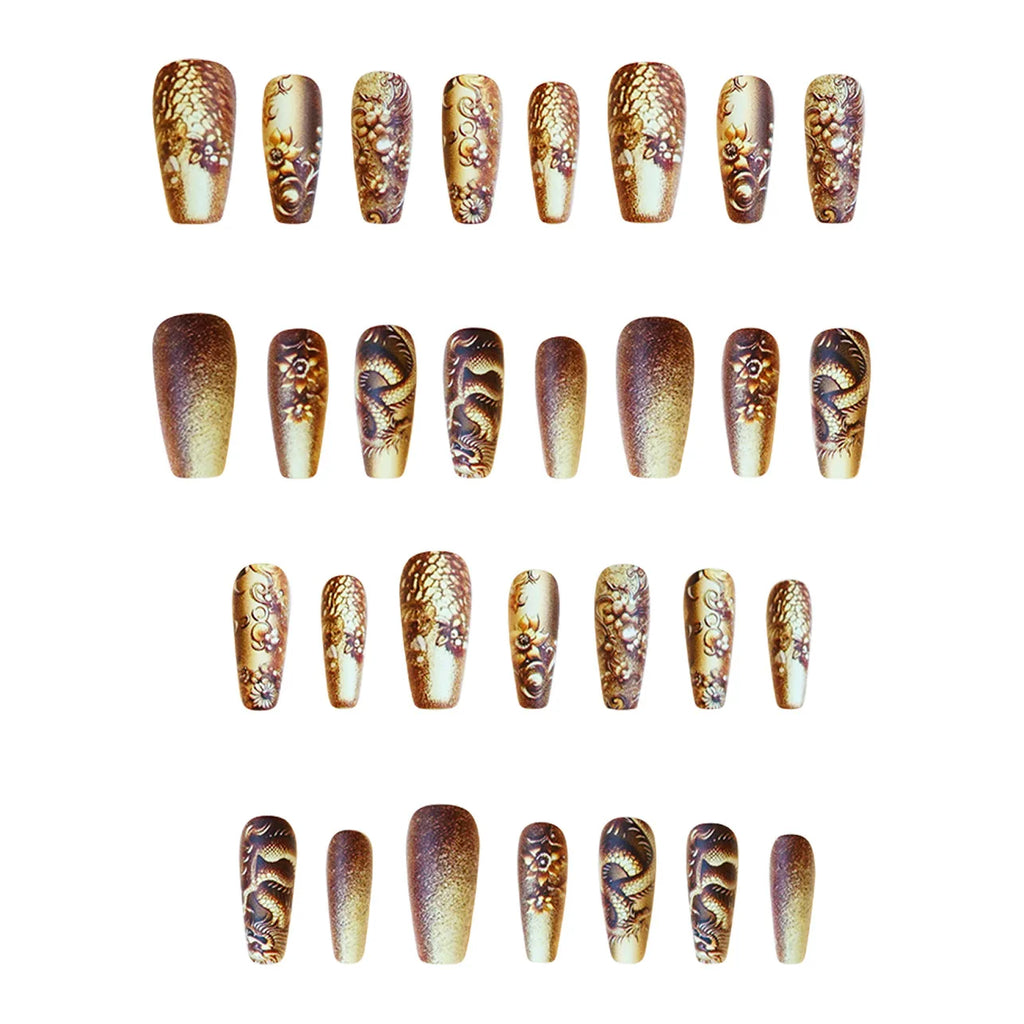 set Medium long fake nails