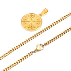 Mprainbow Viking Compass Necklace