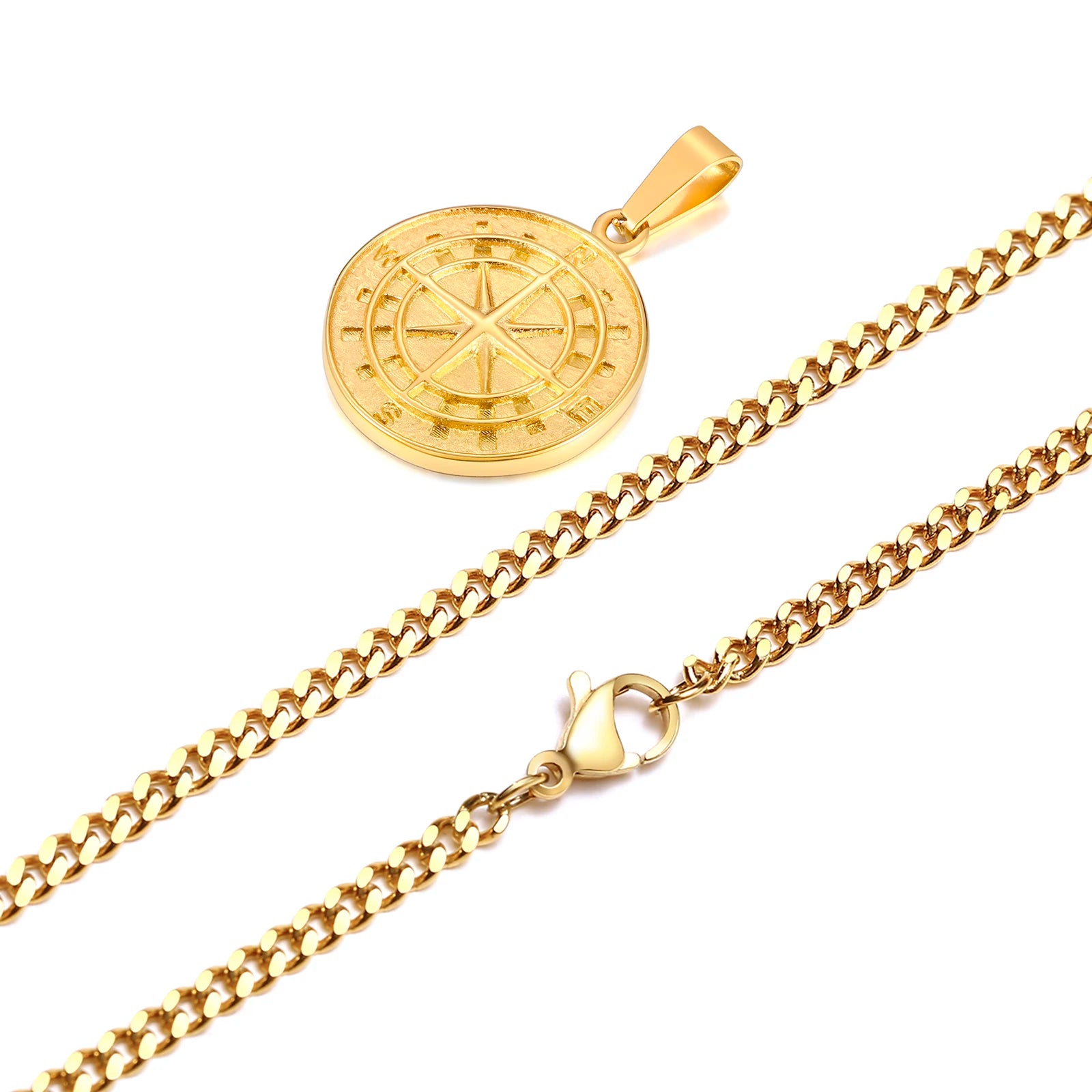 Mprainbow Viking Compass Necklace