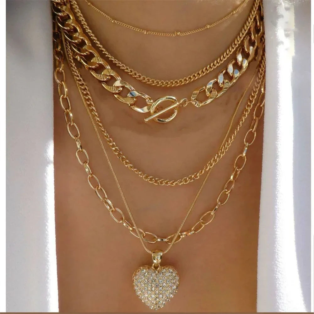 Multilevel Hip Hop Necklace