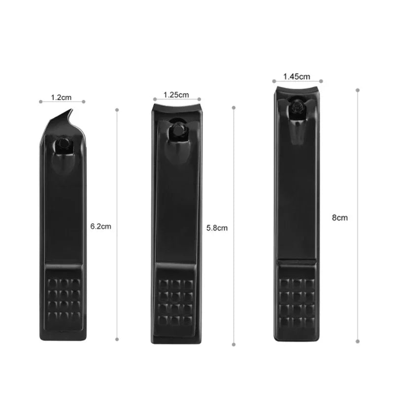 Black Nail Clippers Stainless Steel