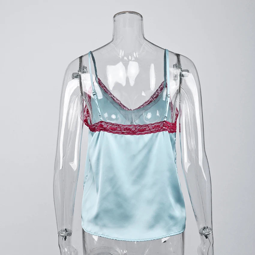 Backless Satin Camis Top